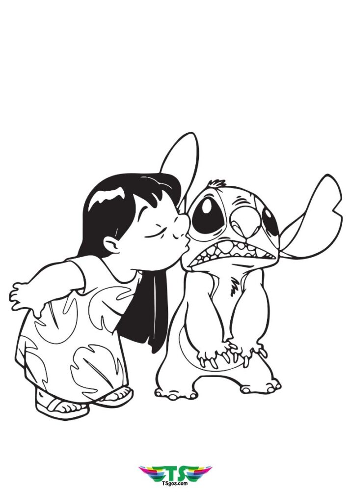 Cute Stitch Coloring Pages for Kids 20