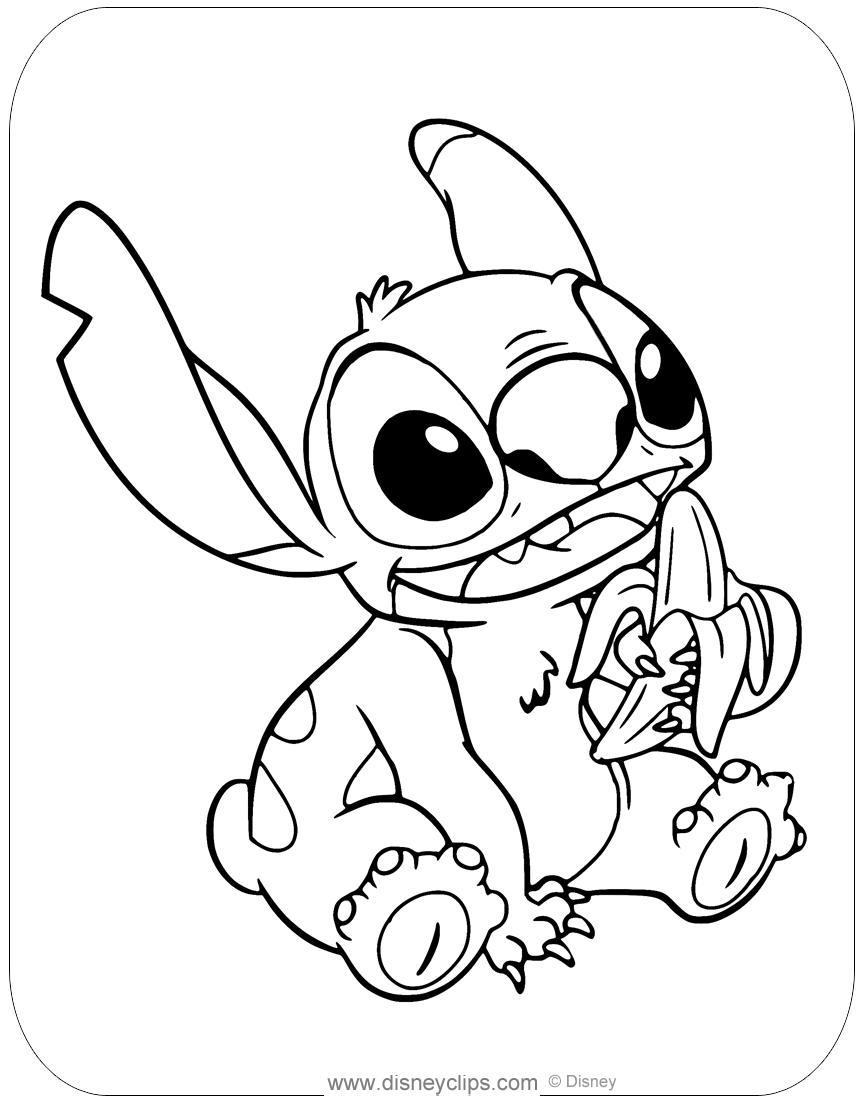 Cute Stitch Coloring Pages for Kids 35