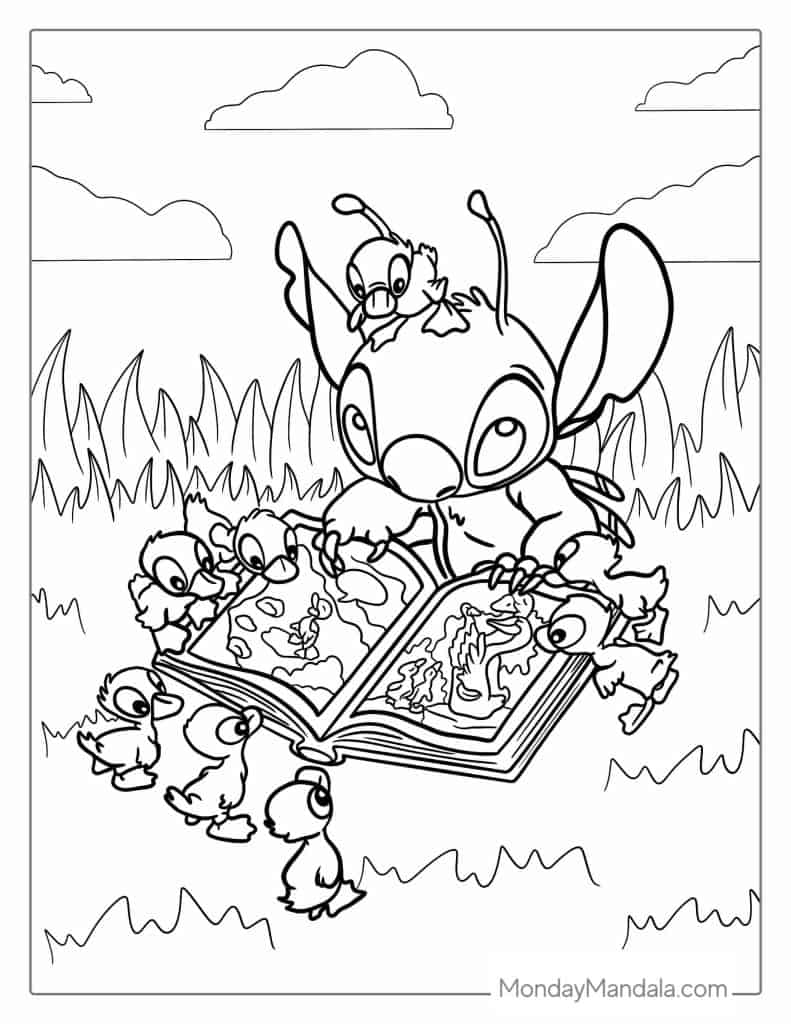 Cute Stitch Coloring Pages for Kids 38