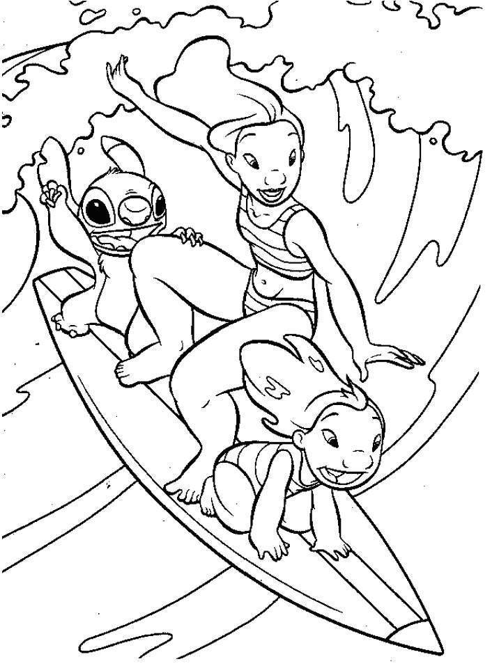 Cute Stitch Coloring Pages for Kids 41