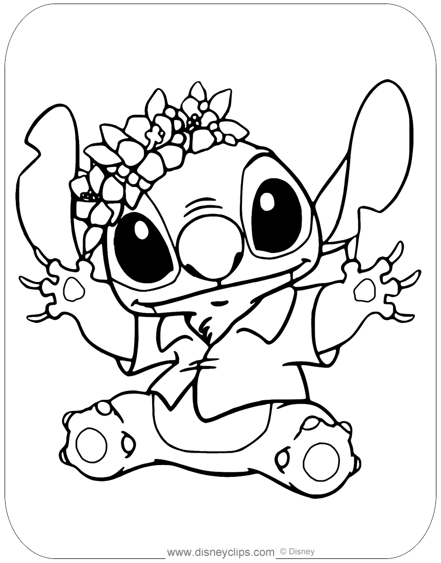 Cute Stitch Coloring Pages for Kids 42