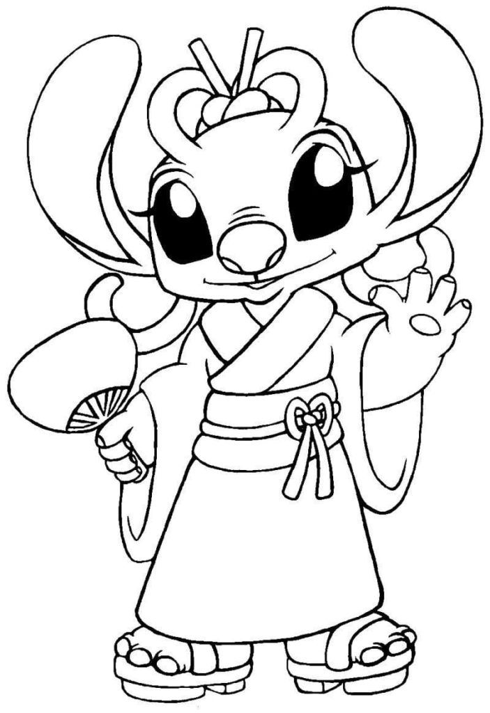 Cute Stitch Coloring Pages for Kids 47