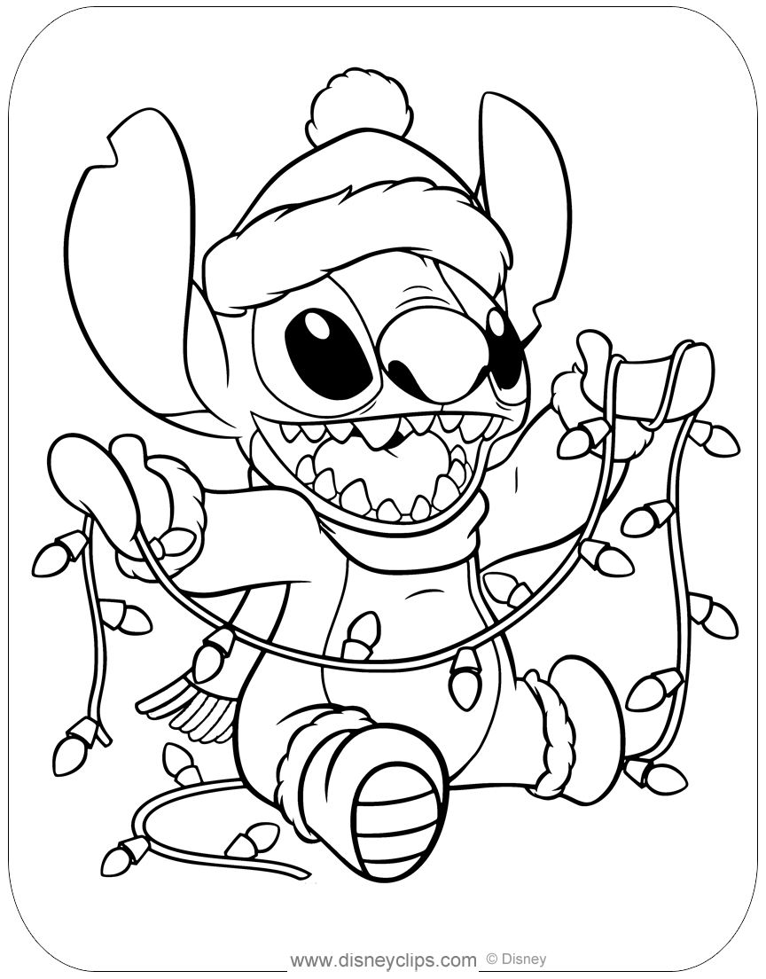 Cute Stitch Coloring Pages for Kids 5