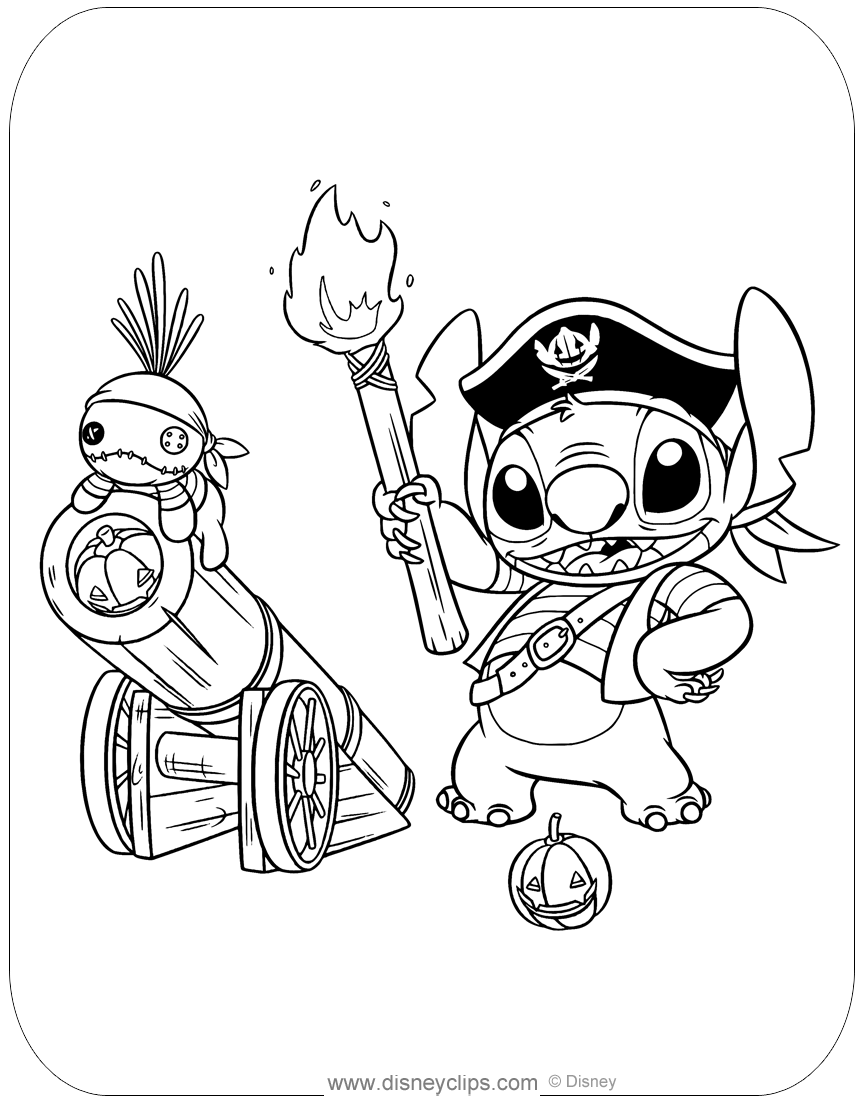 Cute Stitch Coloring Pages for Kids 63