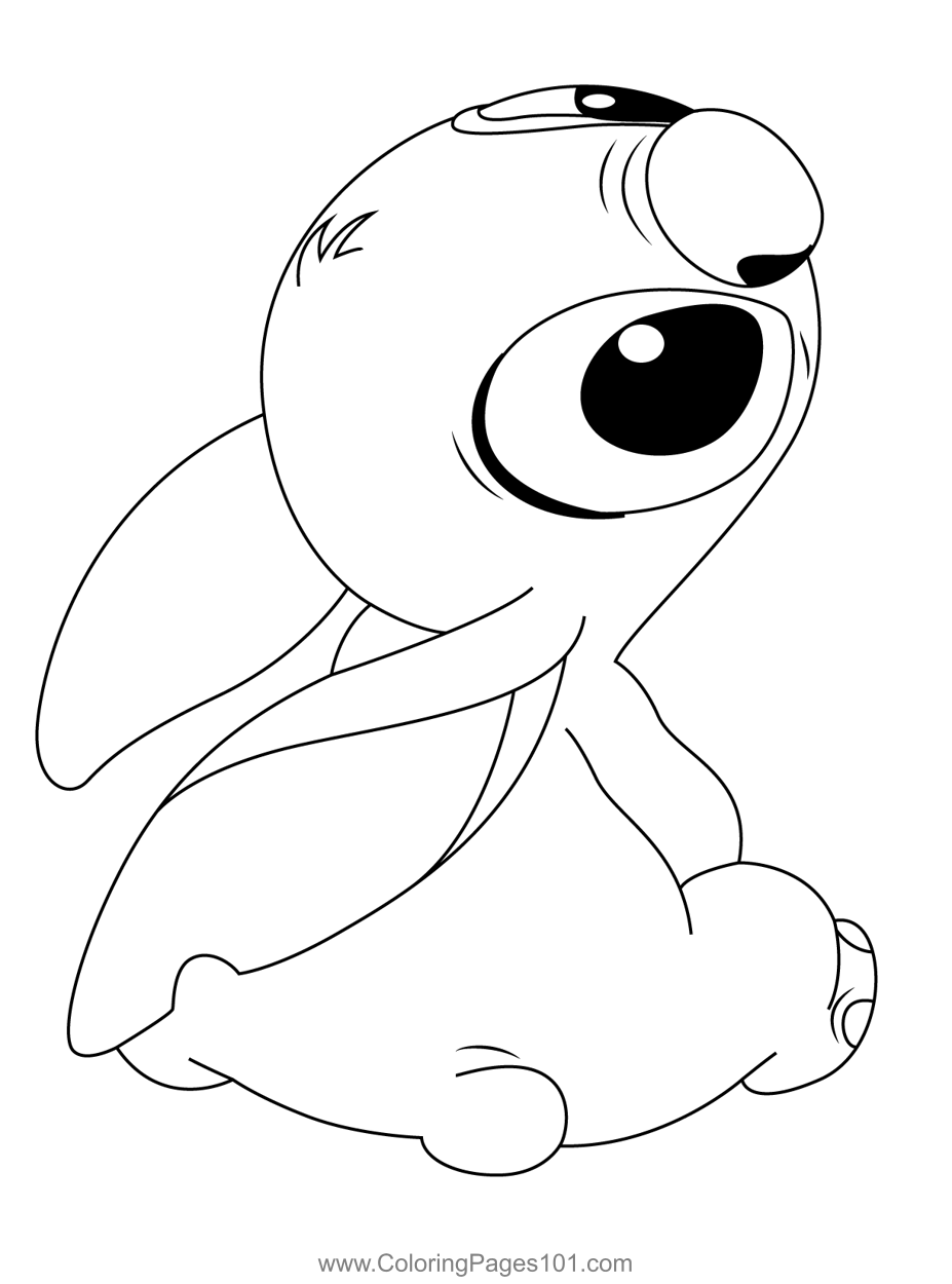 Cute Stitch Coloring Pages for Kids 64