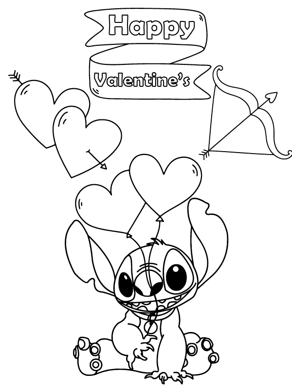 Cute Stitch Coloring Pages for Kids 66