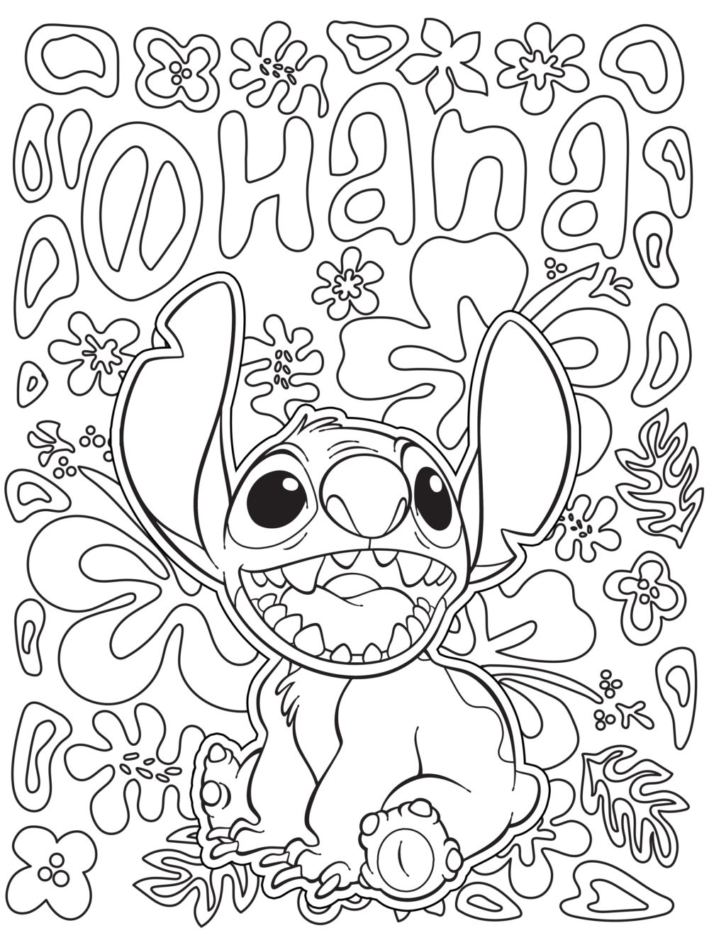 Cute Stitch Coloring Pages for Kids 68