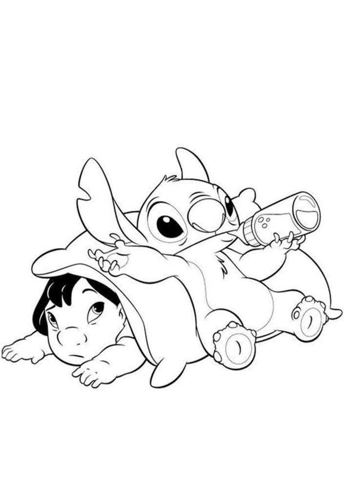 Cute Stitch Coloring Pages for Kids 73