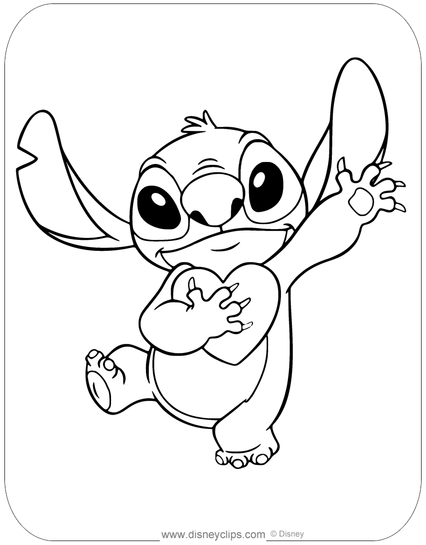 Cute Stitch Coloring Pages for Kids 76