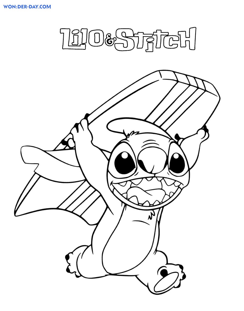 Cute Stitch Coloring Pages for Kids 77