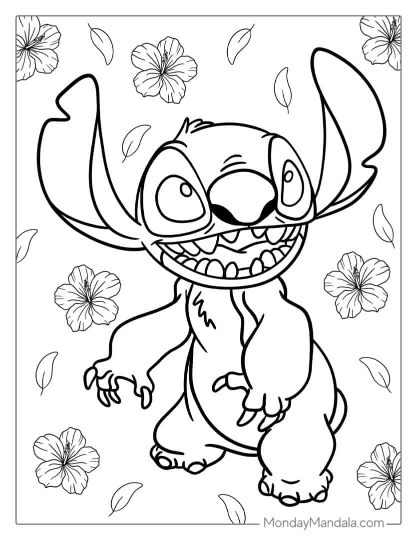 Cute Stitch Coloring Pages for Kids 85