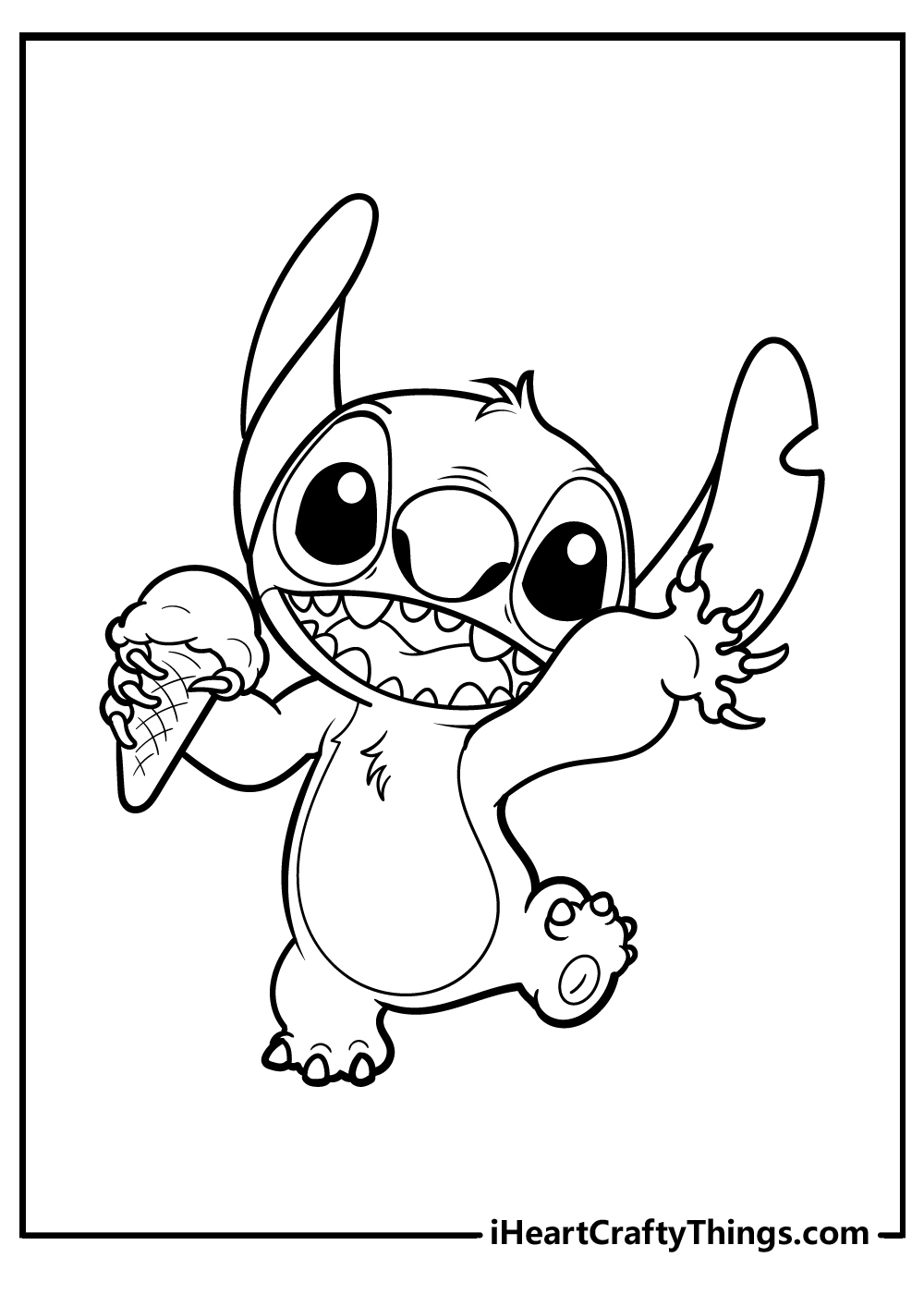 Cute Stitch Coloring Pages for Kids 87