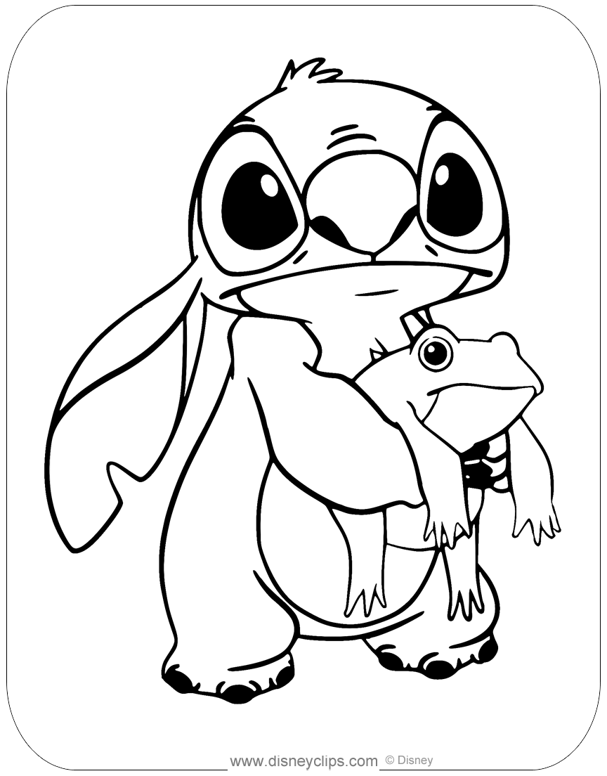 Cute Stitch Coloring Pages for Kids 91