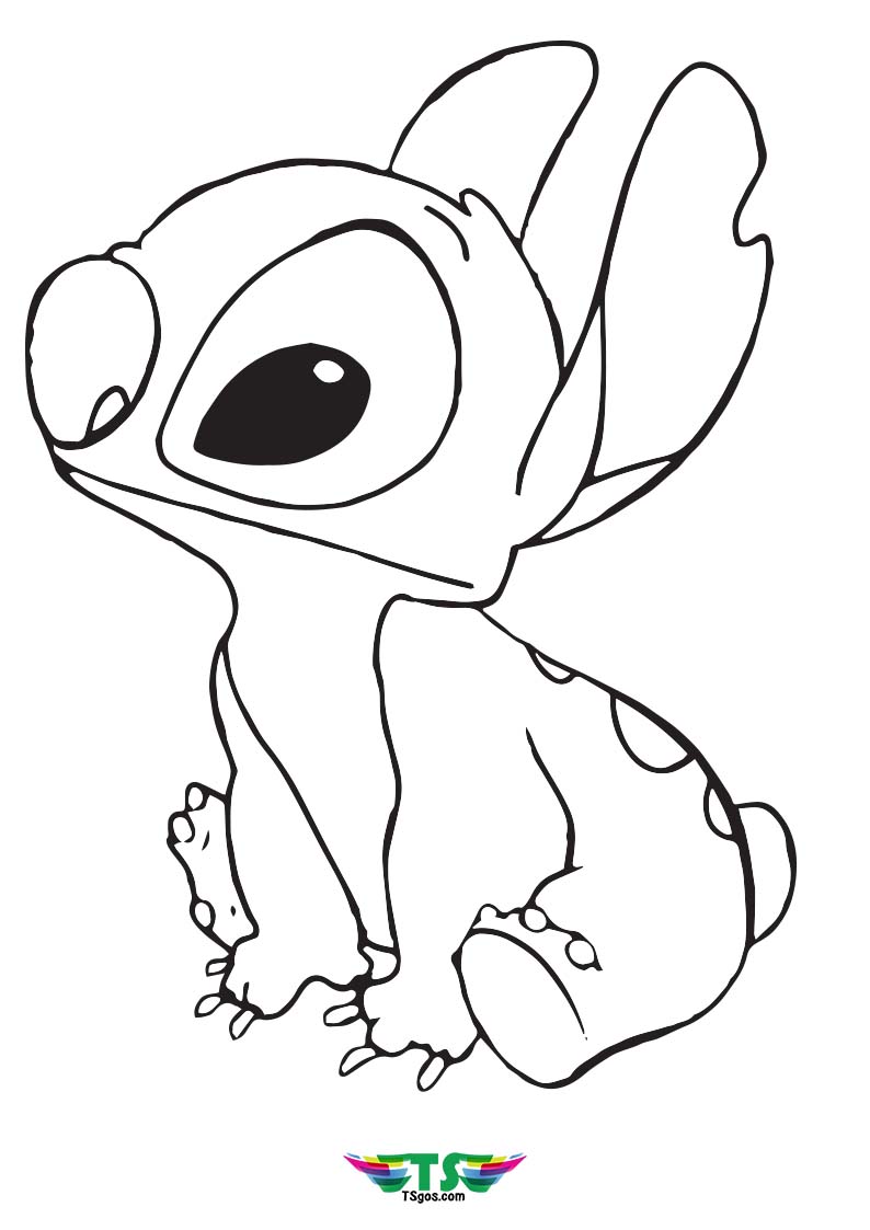 Cute Stitch Coloring Pages for Kids 92