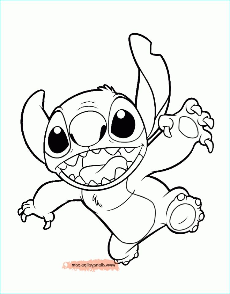 Cute Stitch Coloring Pages for Kids 95