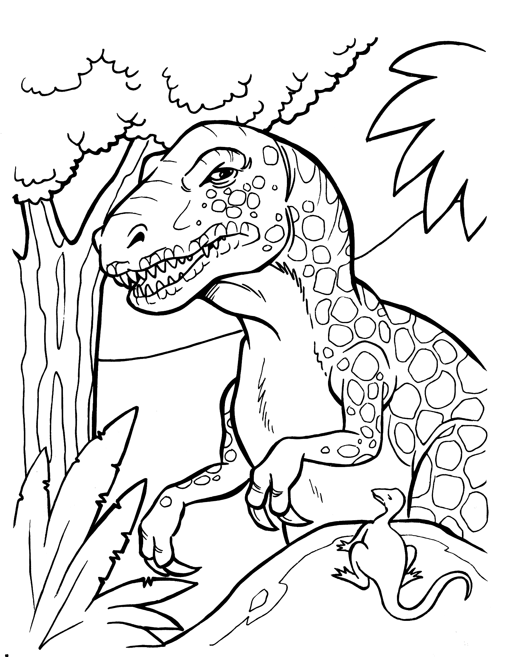 Dinosaur Coloring Page for Kids 1