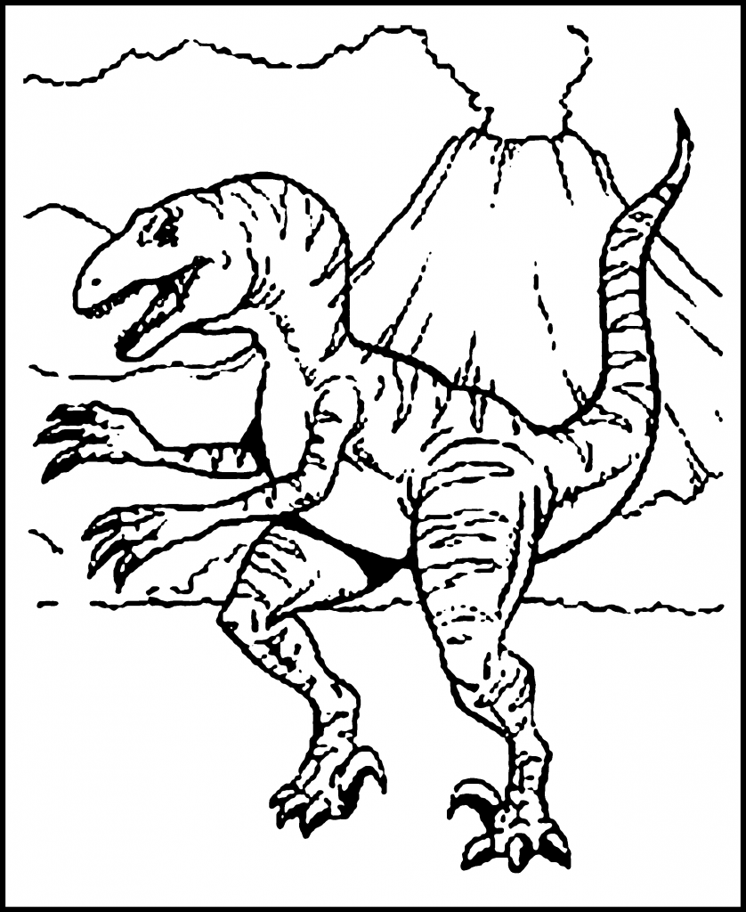 Dinosaur Coloring Page for Kids 102