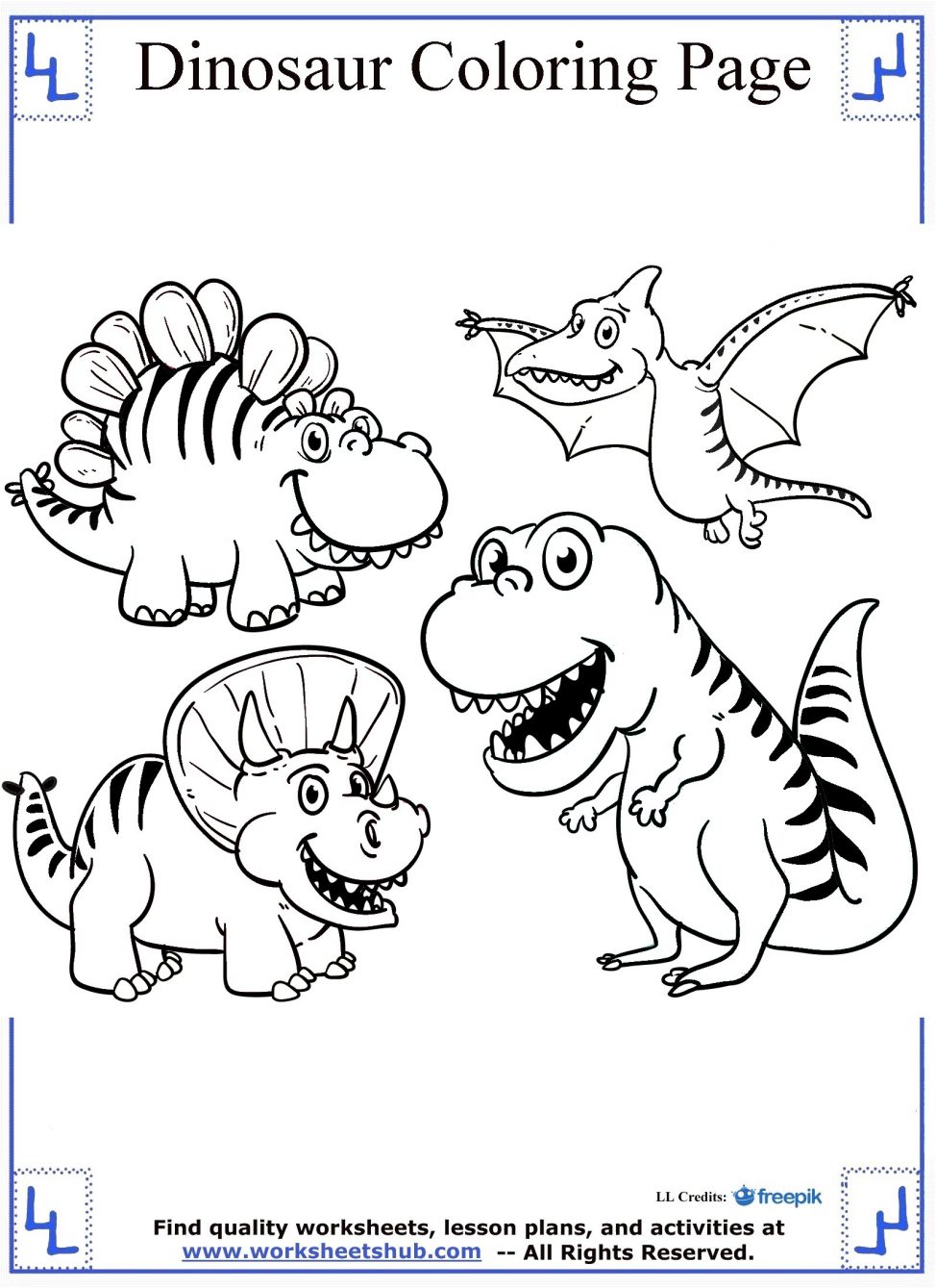 Dinosaur Coloring Page for Kids 44