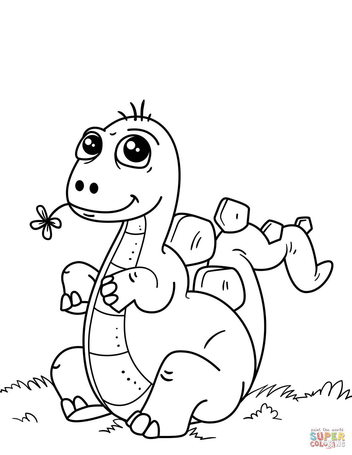 Dinosaur Coloring Page for Kids 50