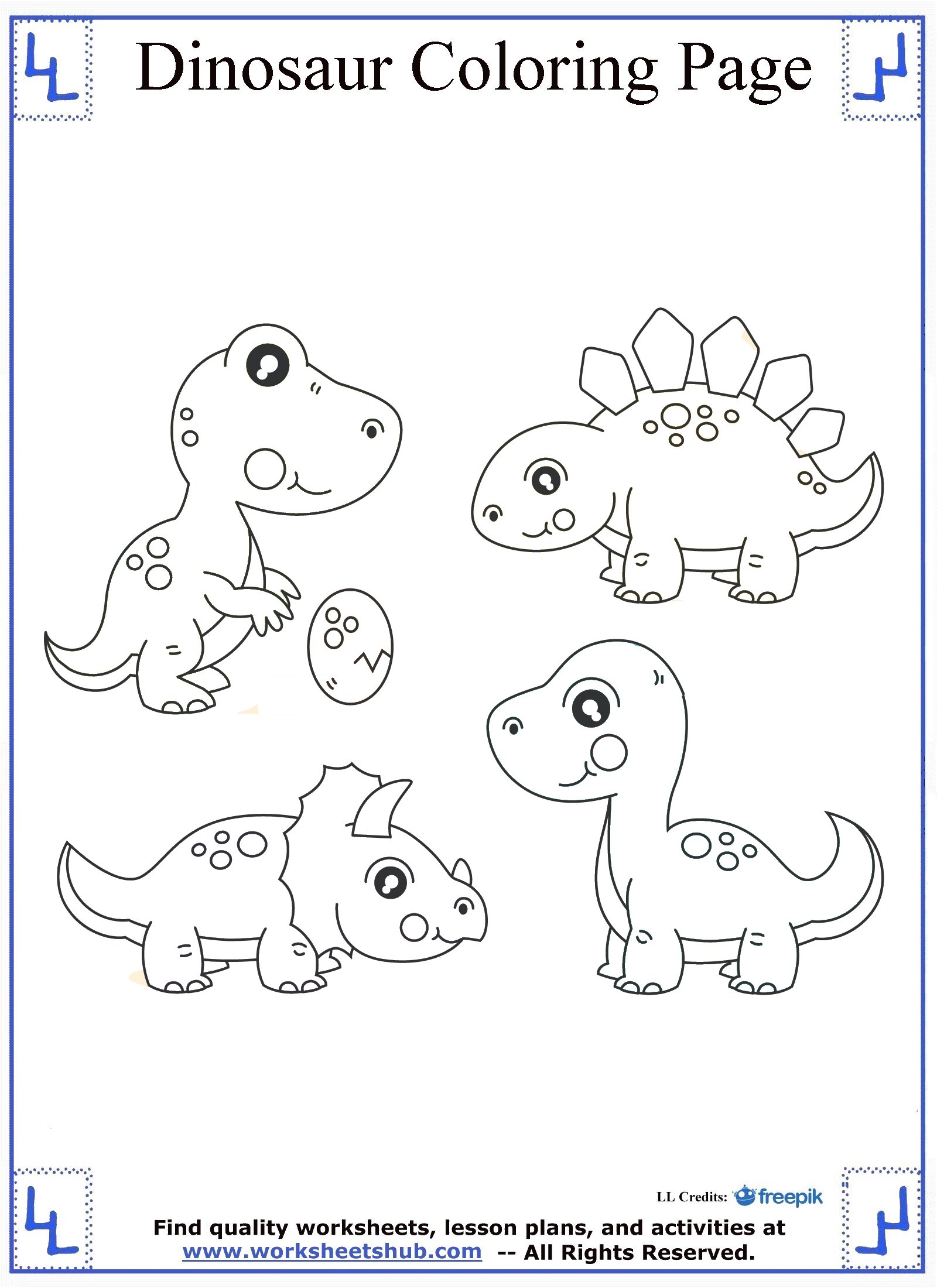 Dinosaur Coloring Page for Kids 70