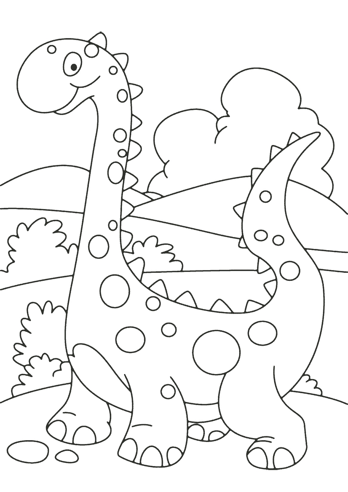 Dinosaur Coloring Page for Kids 71