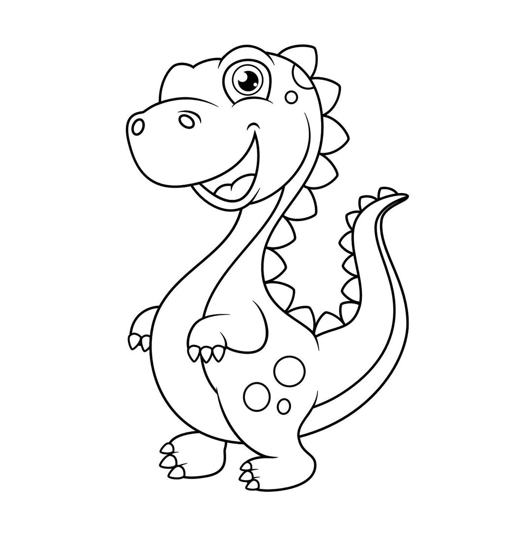 Dinosaur Coloring Page for Kids 74