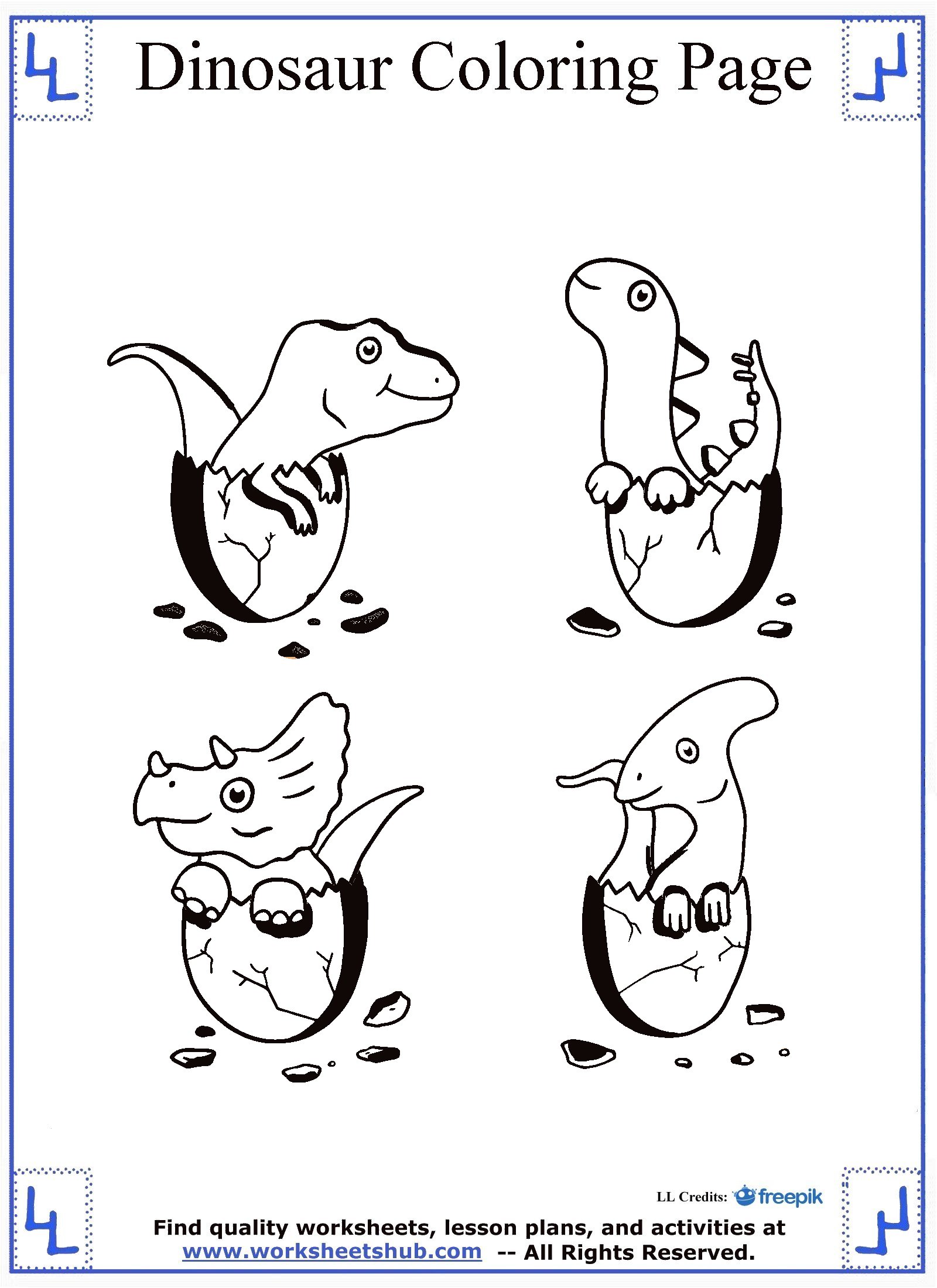 Dinosaur Coloring Page for Kids 78