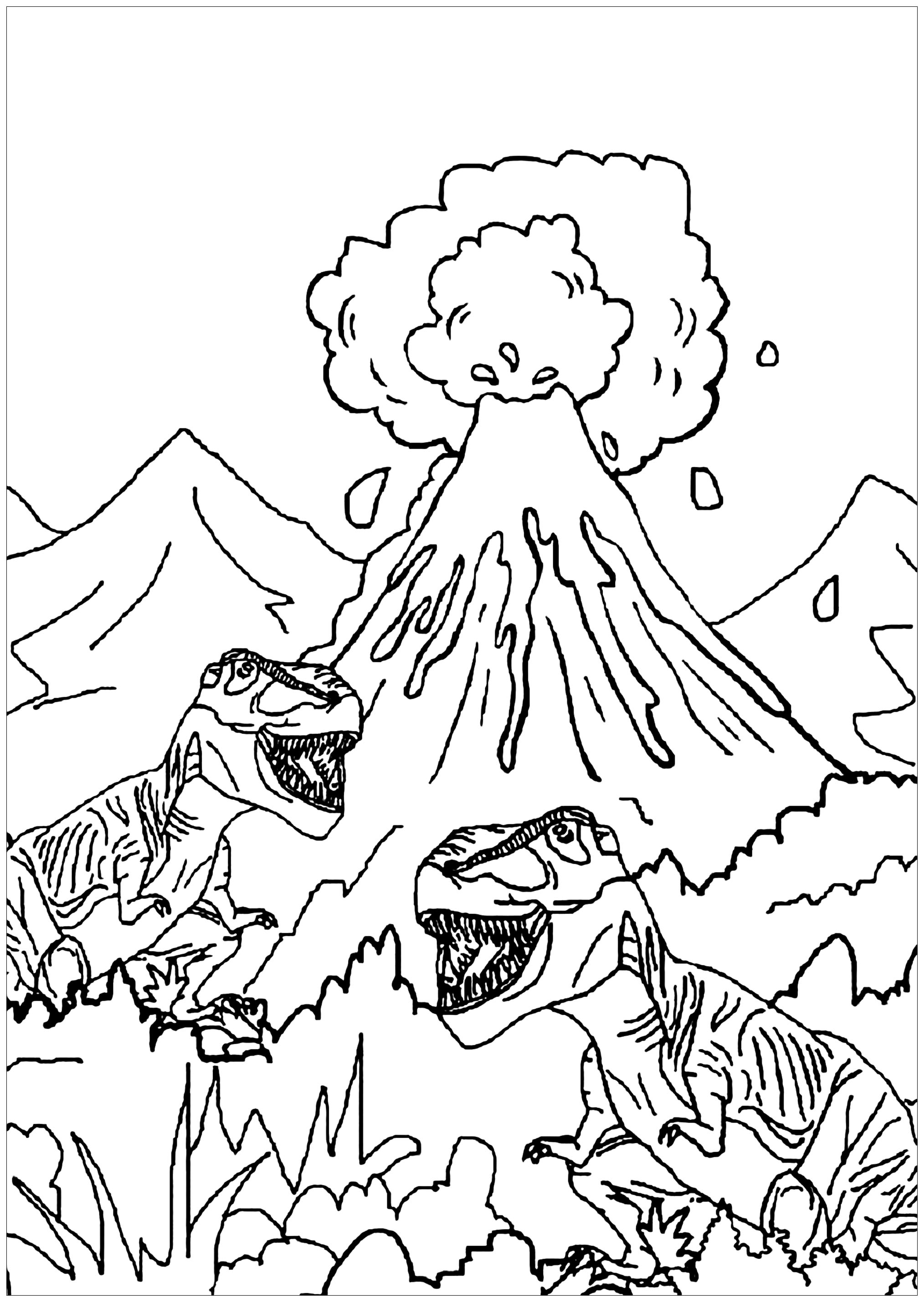 Dinosaur Coloring Page for Kids 84