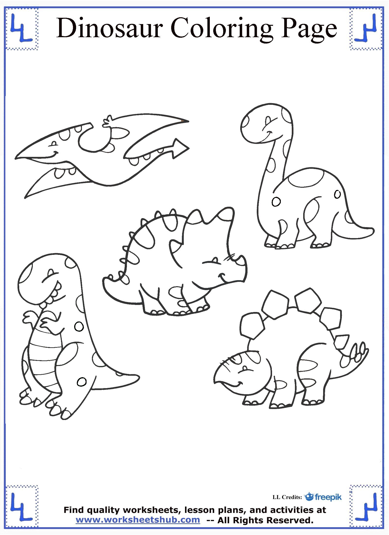 Dinosaur Coloring Page for Kids 89