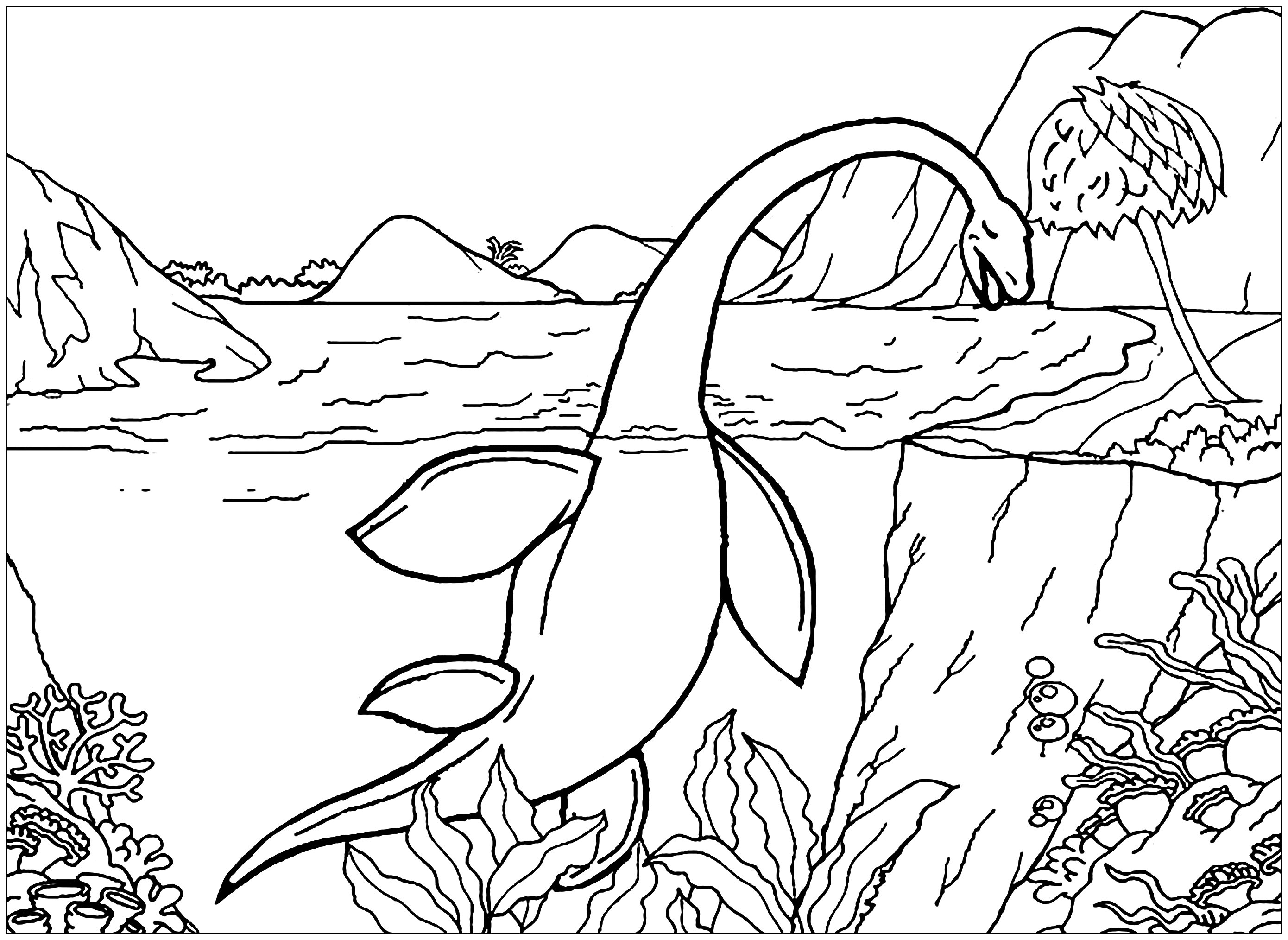 Dinosaur Coloring Page for Kids 92