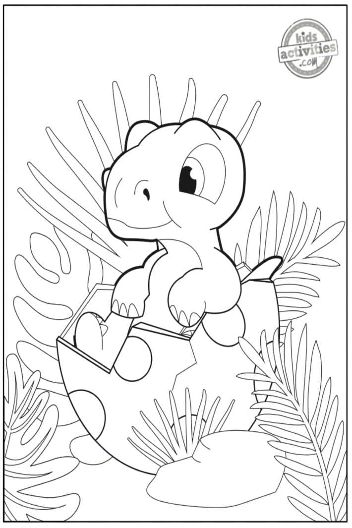 Dinosaur Coloring Page for Kids 98