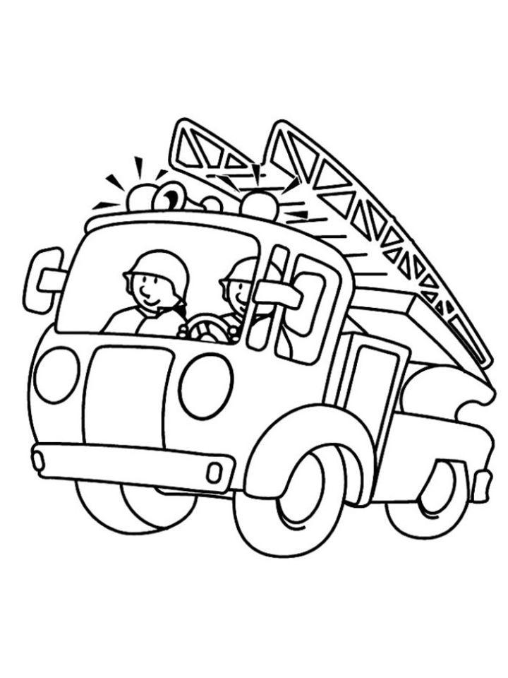 Fire Truck Coloring Page FREE Printable 100