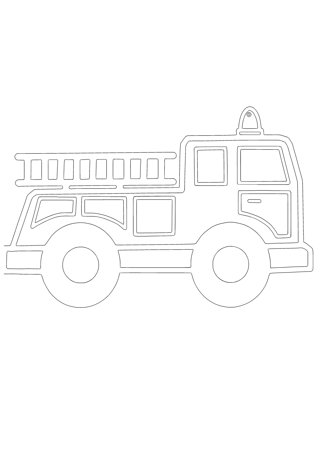 Fire Truck Coloring Page FREE Printable 105