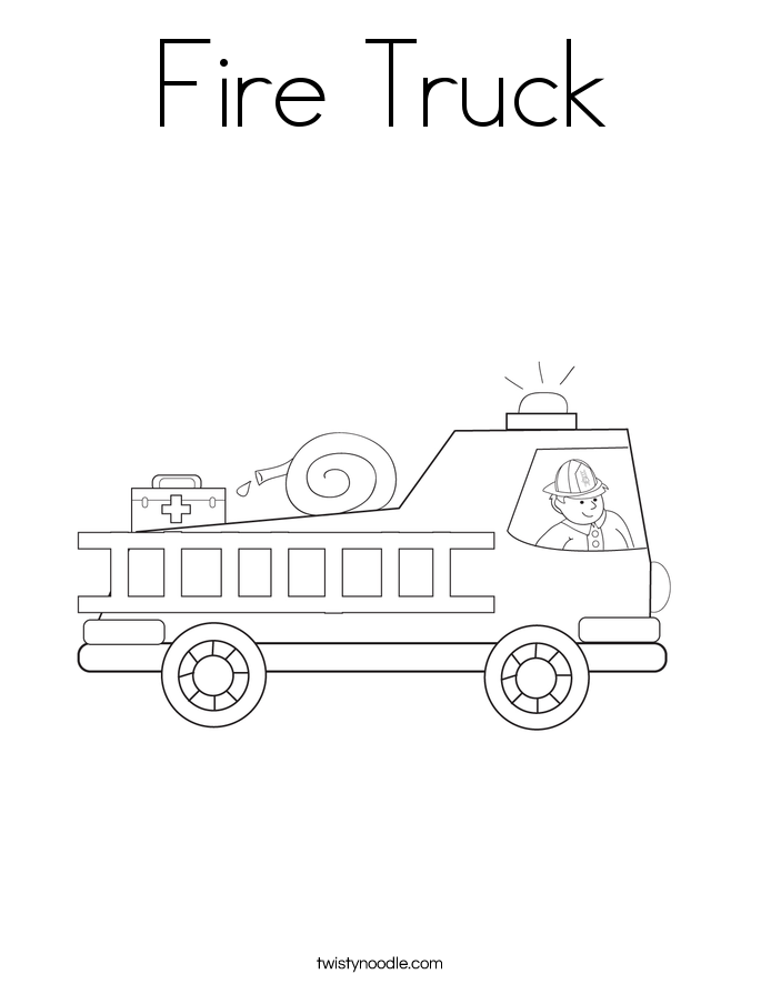 Fire Truck Coloring Page FREE Printable 107