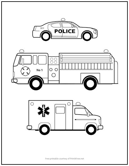 Fire Truck Coloring Page FREE Printable 11