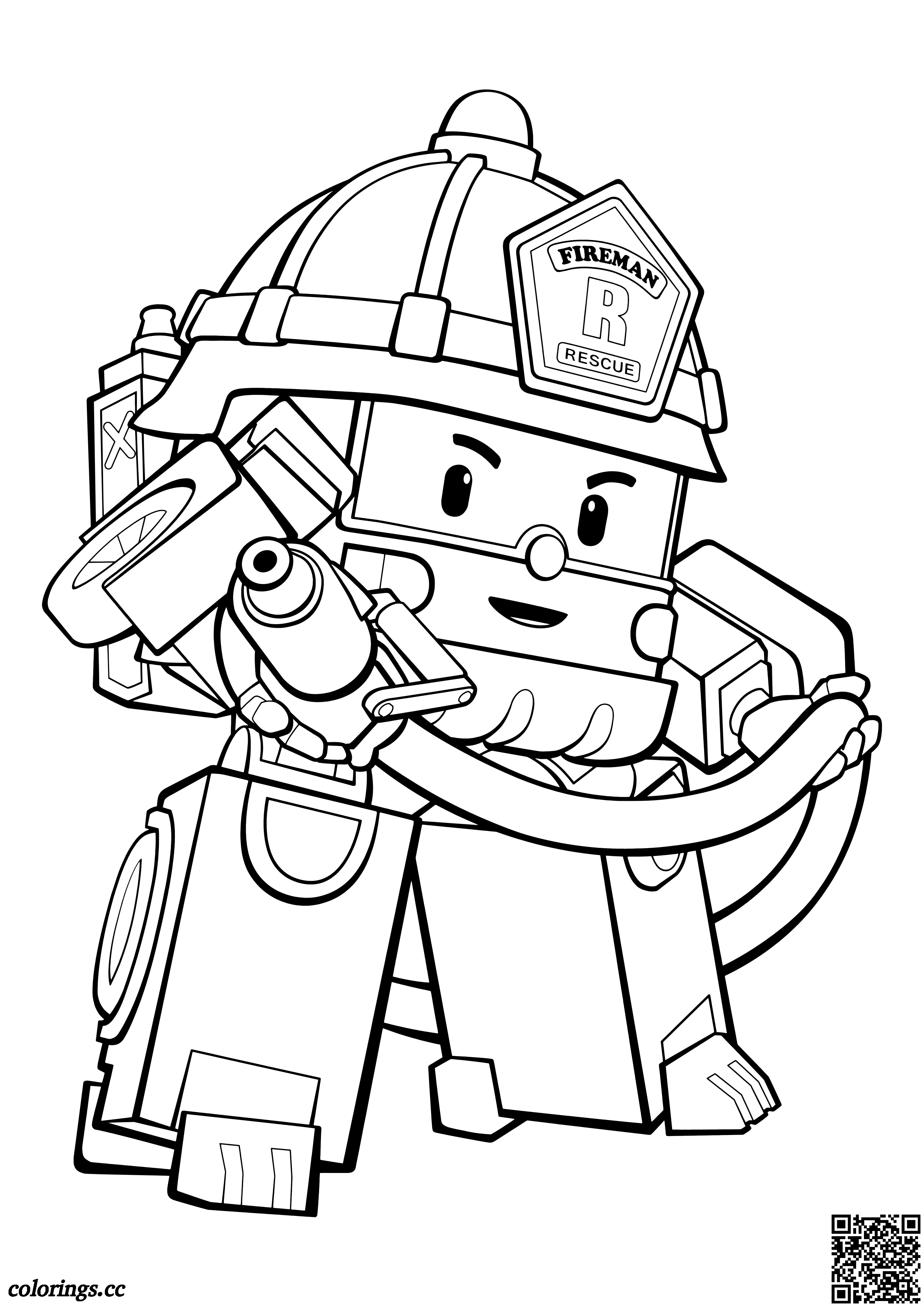 Fire Truck Coloring Page FREE Printable 110