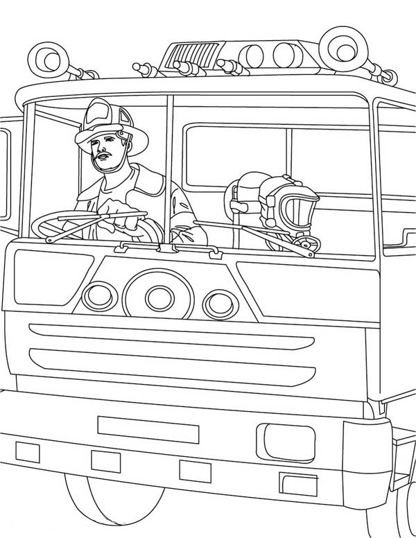 Fire Truck Coloring Page FREE Printable 113