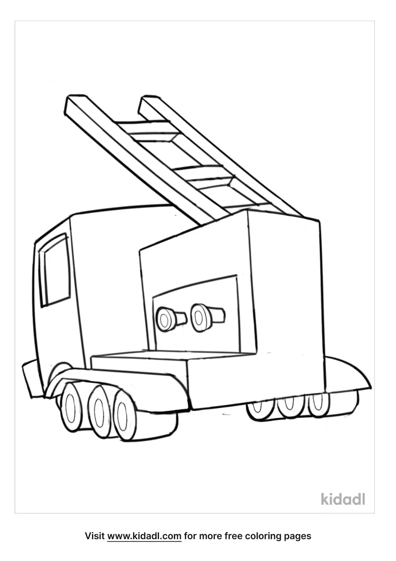 Fire Truck Coloring Page FREE Printable 115