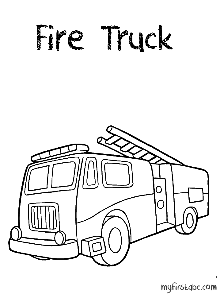 Fire Truck Coloring Page FREE Printable 127