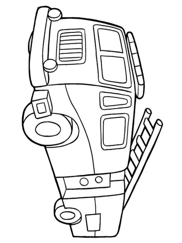 Fire Truck Coloring Page FREE Printable 13