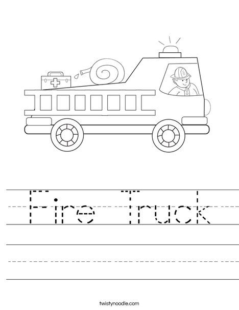 Fire Truck Coloring Page FREE Printable 132