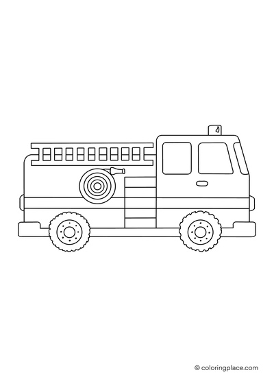 Fire Truck Coloring Page FREE Printable 133