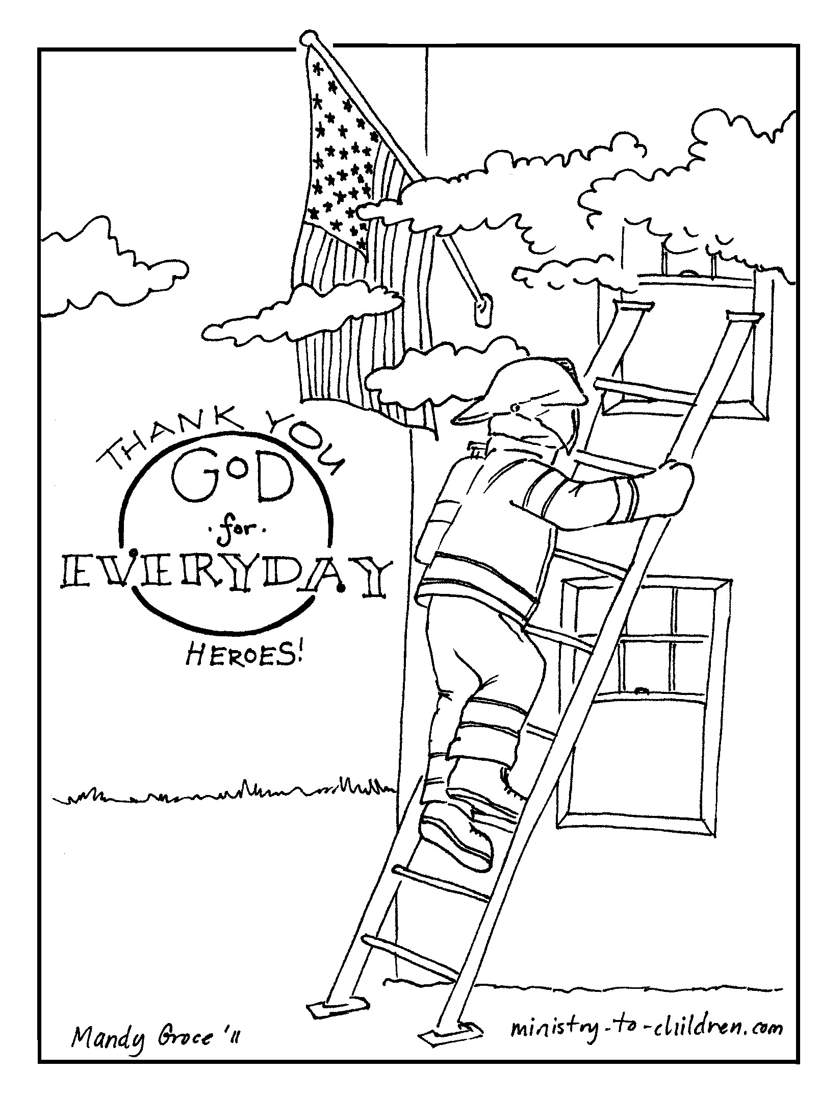 Fire Truck Coloring Page FREE Printable 135