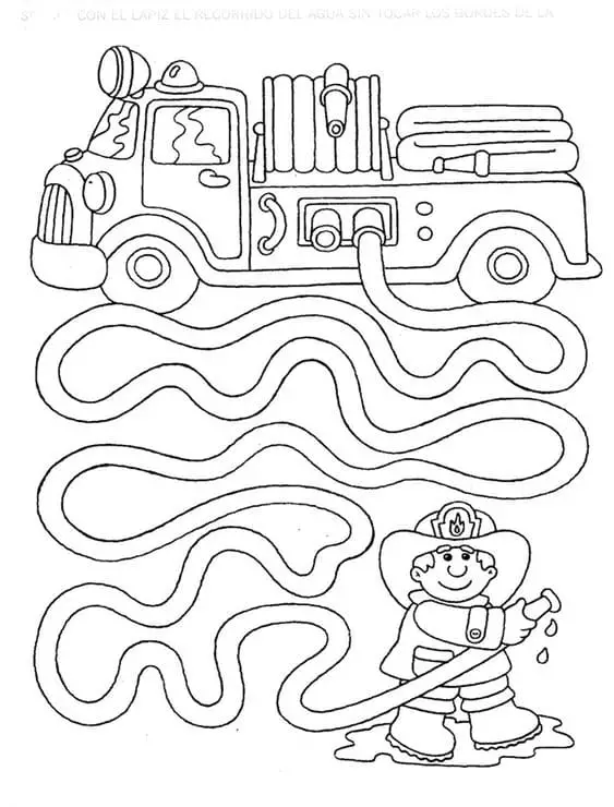 Fire Truck Coloring Page FREE Printable 136