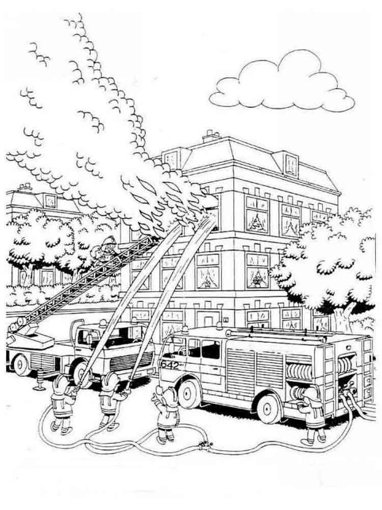 Fire Truck Coloring Page FREE Printable 14