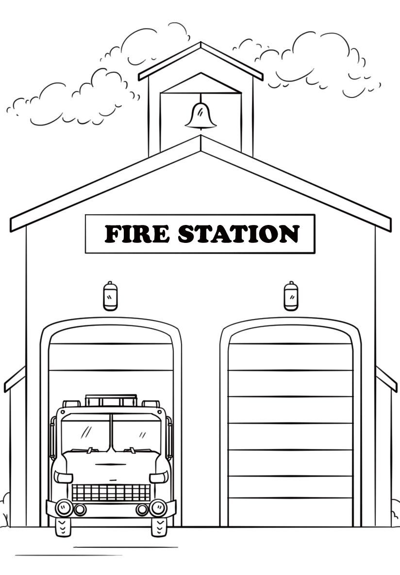 Fire Truck Coloring Page FREE Printable 140