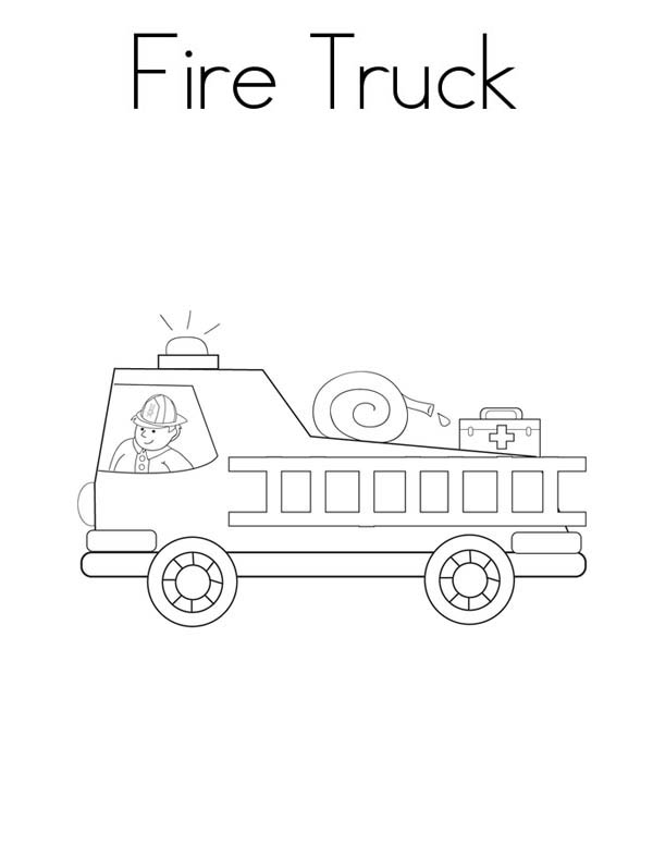 Fire Truck Coloring Page FREE Printable 142