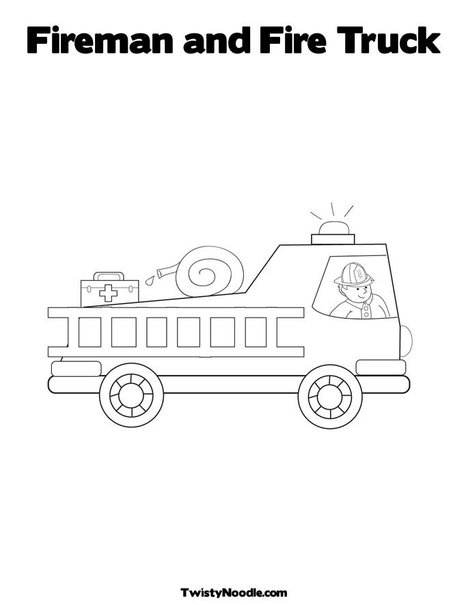 Fire Truck Coloring Page FREE Printable 153