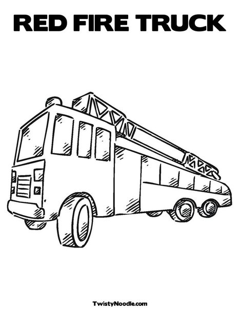 Fire Truck Coloring Page FREE Printable 20