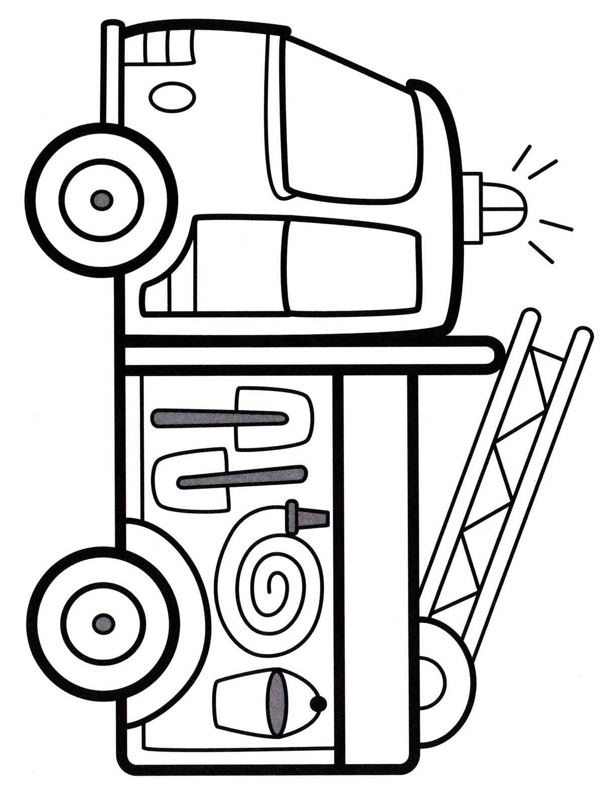 Fire Truck Coloring Page FREE Printable 22